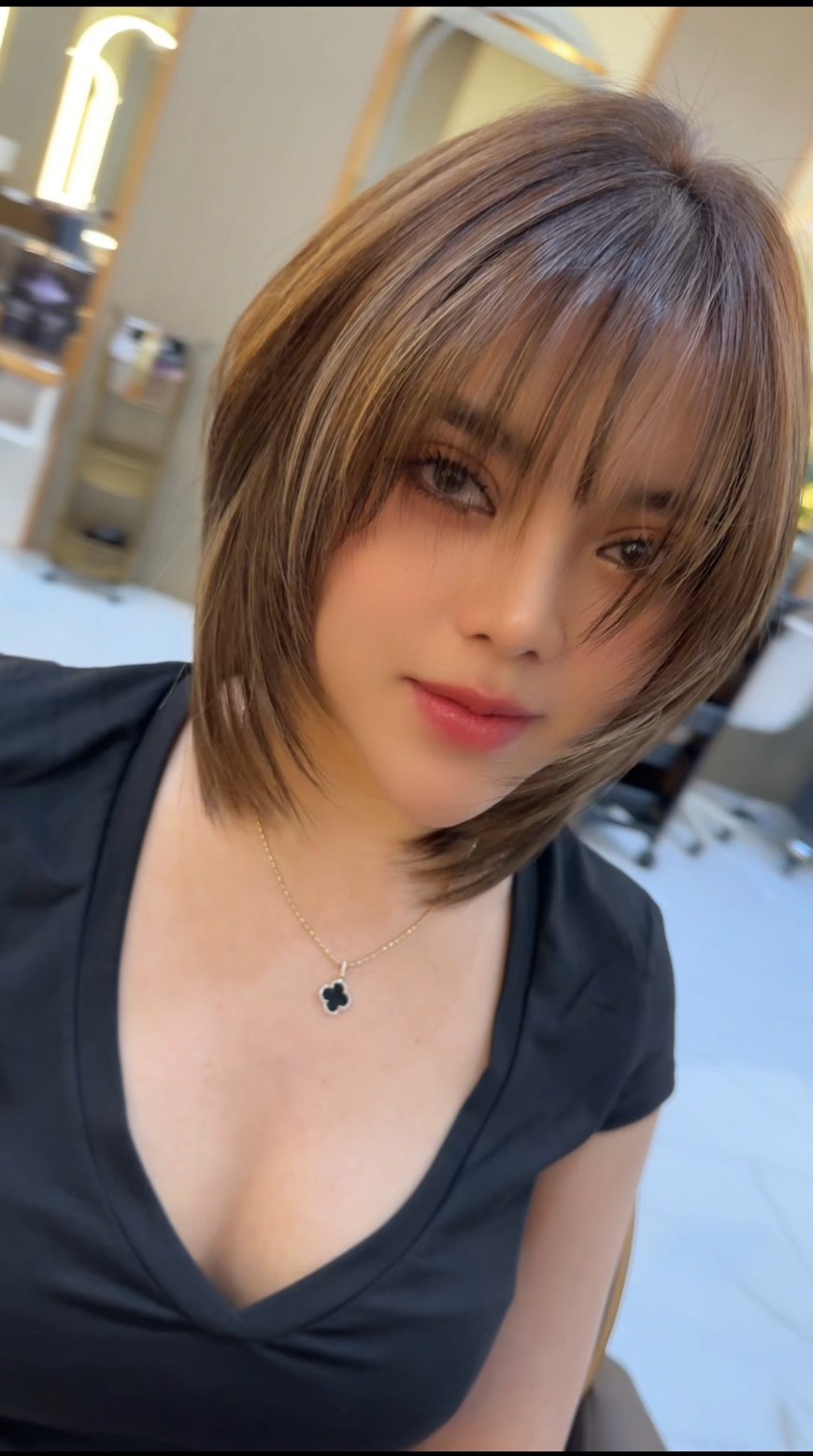 Bob cut with bangs