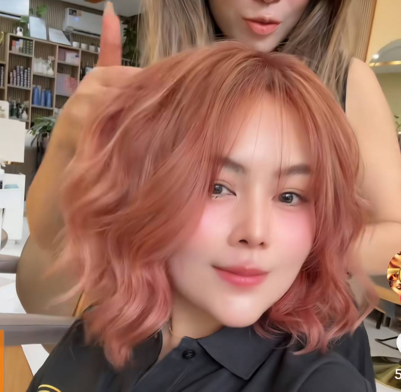 Pink bob style