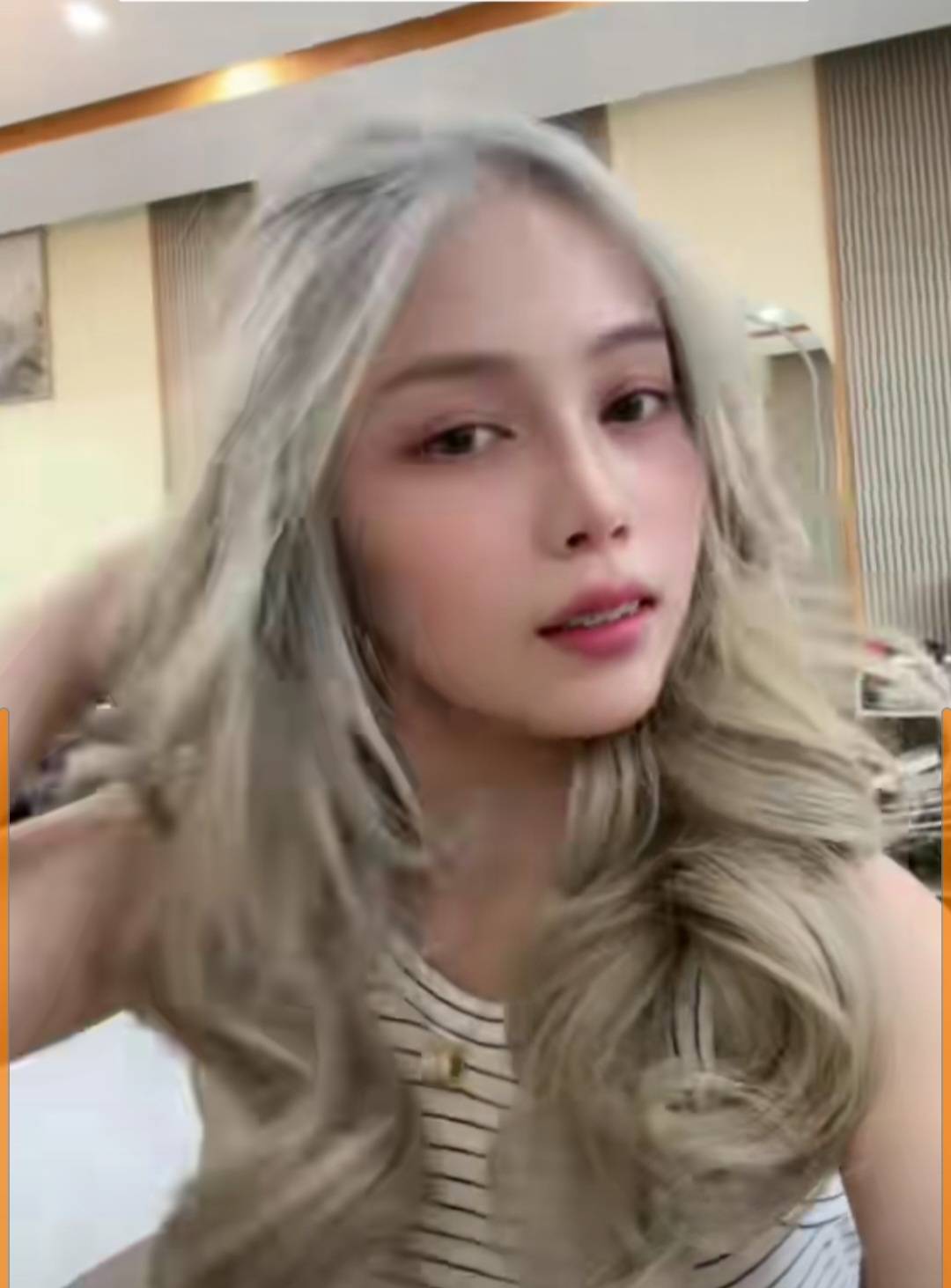 Ash blonde long